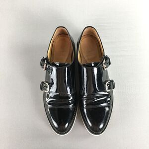 The Office of Angela Scott Mr Sterling patent monk strap Oxford shoes Sz 38.5